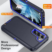 For Samsung Galaxy S24+ 5G / S25+ 5G Life Water-resistant Rugged Phone Case(Dark Blue + Royal Blue)