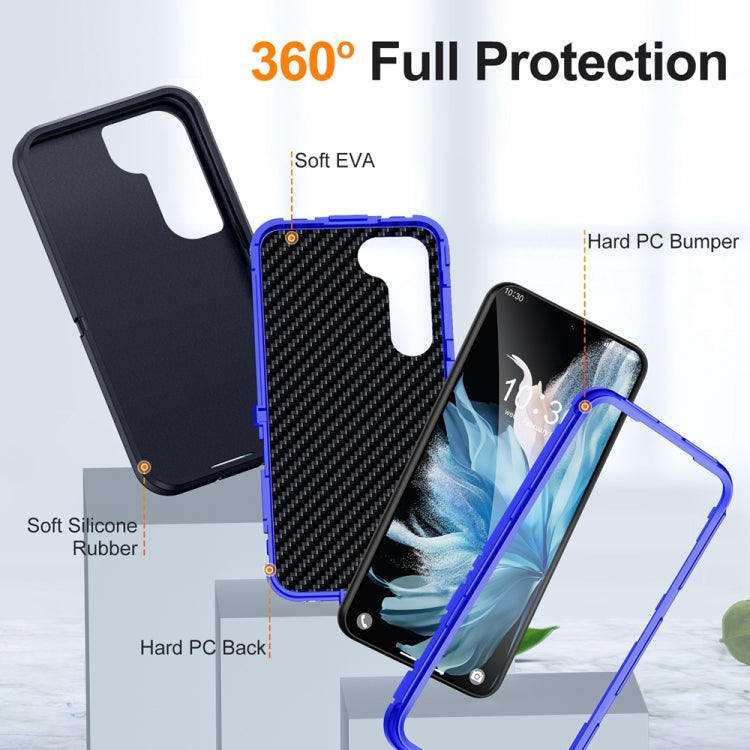 For Samsung Galaxy S24+ 5G / S25+ 5G Life Water-resistant Rugged Phone Case(Dark Blue + Royal Blue)