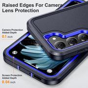 For Samsung Galaxy S24+ 5G / S25+ 5G Life Water-resistant Rugged Phone Case(Dark Blue + Royal Blue)