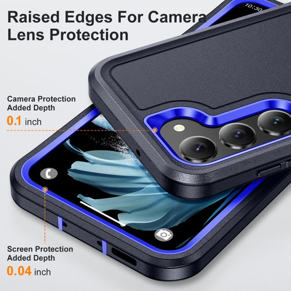 For Samsung Galaxy S24+ 5G / S25+ 5G Life Water-resistant Rugged Phone Case(Dark Blue + Royal Blue)