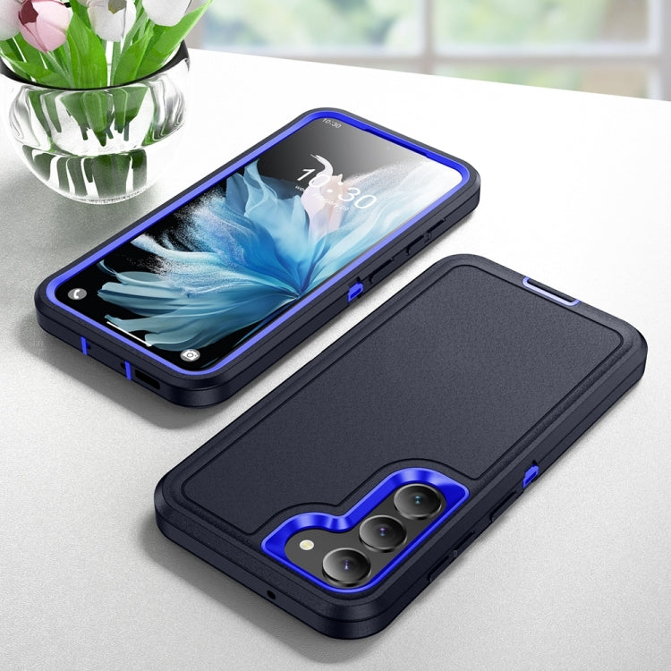 For Samsung Galaxy S24+ 5G / S25+ 5G Life Water-resistant Rugged Phone Case(Dark Blue + Royal Blue)
