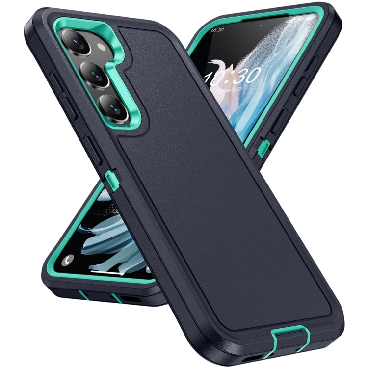 For Samsung Galaxy S24+ 5G / S25+ 5G Life Water-resistant Rugged Phone Case(Dark Blue + Light Blue)