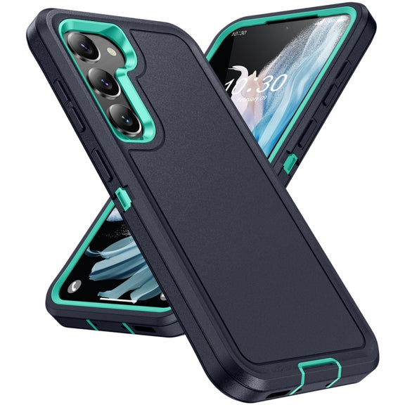 For Samsung Galaxy S24+ 5G / S25+ 5G Life Water-resistant Rugged Phone Case(Dark Blue + Light Blue)