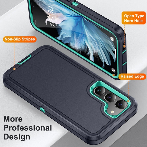 For Samsung Galaxy S24+ 5G / S25+ 5G Life Water-resistant Rugged Phone Case(Dark Blue + Light Blue)