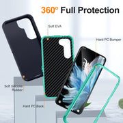 For Samsung Galaxy S24+ 5G / S25+ 5G Life Water-resistant Rugged Phone Case(Dark Blue + Light Blue)