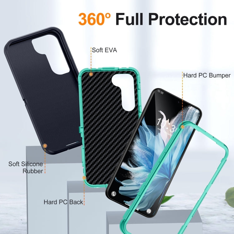 For Samsung Galaxy S24+ 5G / S25+ 5G Life Water-resistant Rugged Phone Case(Dark Blue + Light Blue)