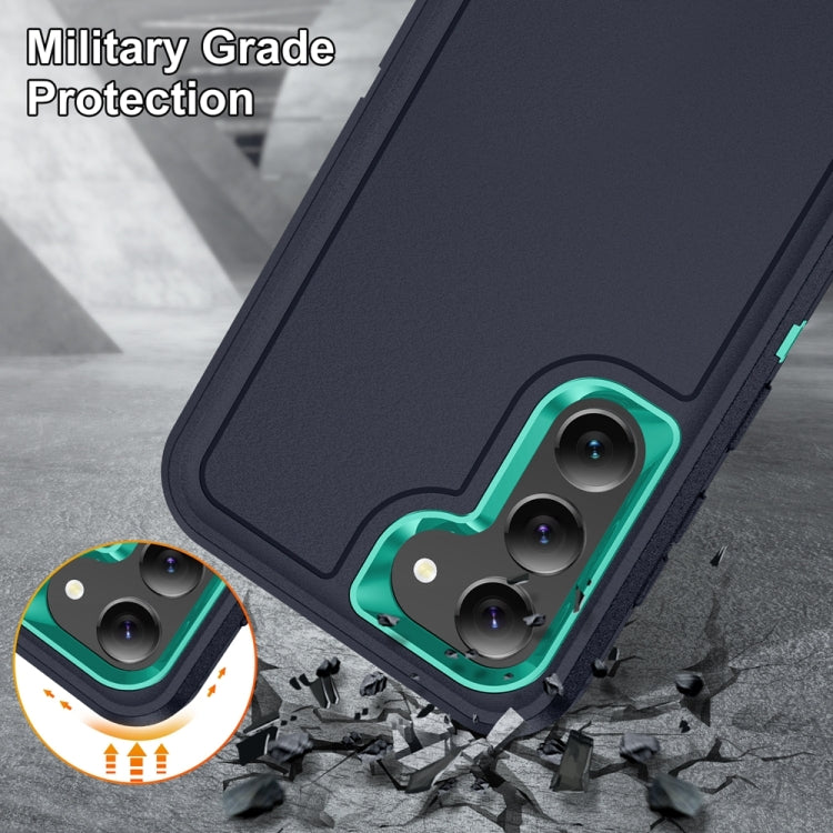 For Samsung Galaxy S24+ 5G / S25+ 5G Life Water-resistant Rugged Phone Case(Dark Blue + Light Blue)