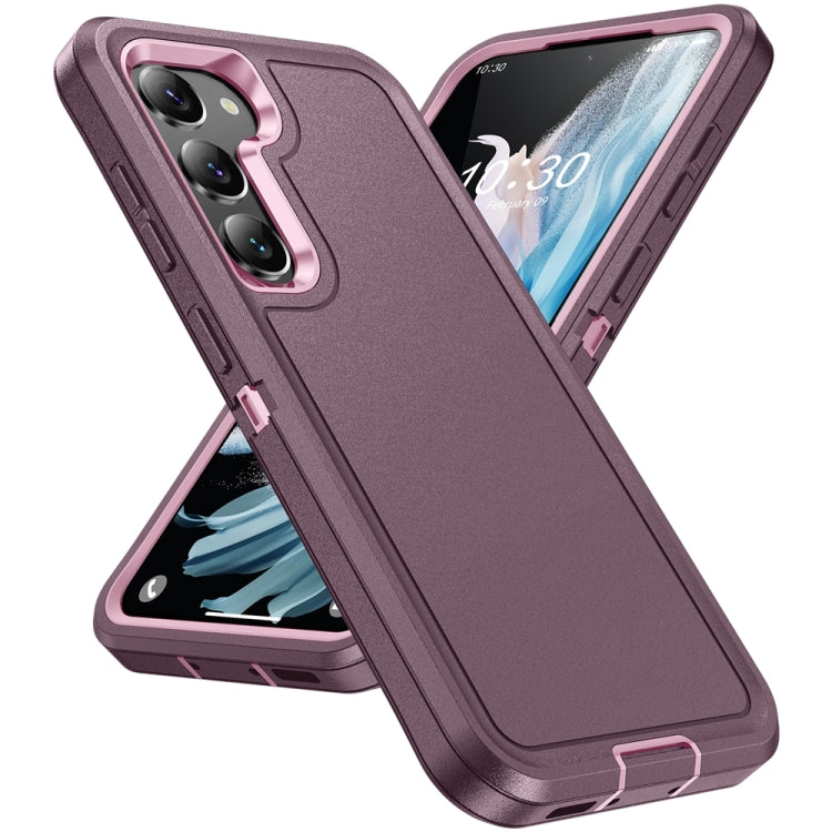 For Samsung Galaxy S24+ 5G / S25+ 5G Life Water-resistant Rugged Phone Case(Purple + Pink)