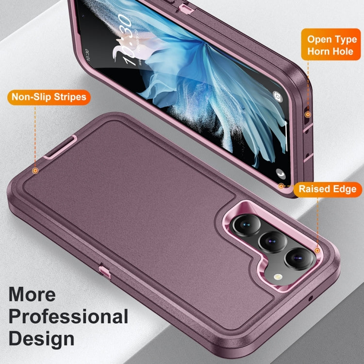 For Samsung Galaxy S24+ 5G / S25+ 5G Life Water-resistant Rugged Phone Case(Purple + Pink)