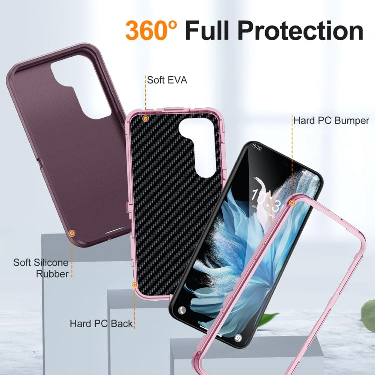 For Samsung Galaxy S24+ 5G / S25+ 5G Life Water-resistant Rugged Phone Case(Purple + Pink)