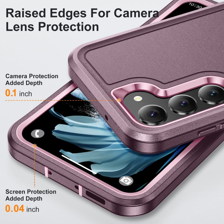 For Samsung Galaxy S24+ 5G / S25+ 5G Life Water-resistant Rugged Phone Case(Purple + Pink)