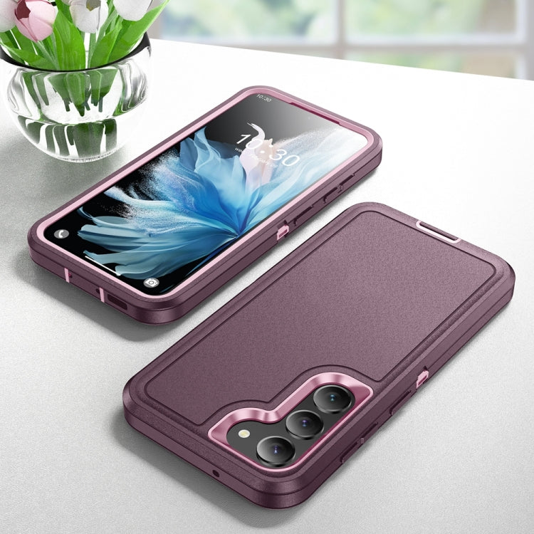 For Samsung Galaxy S24+ 5G / S25+ 5G Life Water-resistant Rugged Phone Case(Purple + Pink)