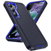 For Samsung Galaxy S24 5G / S25 5G Life Water-resistant Rugged Phone Case(Dark Blue + Royal Blue)