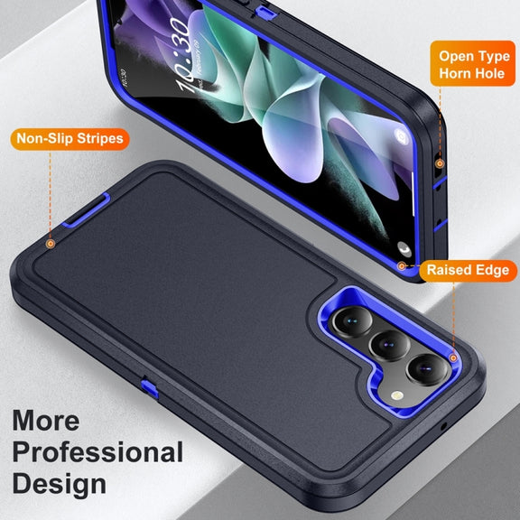 For Samsung Galaxy S24 5G / S25 5G Life Water-resistant Rugged Phone Case(Dark Blue + Royal Blue)