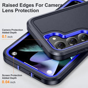 For Samsung Galaxy S24 5G / S25 5G Life Water-resistant Rugged Phone Case(Dark Blue + Royal Blue)
