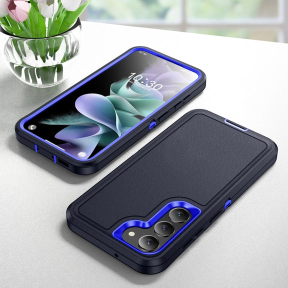 For Samsung Galaxy S24 5G / S25 5G Life Water-resistant Rugged Phone Case(Dark Blue + Royal Blue)