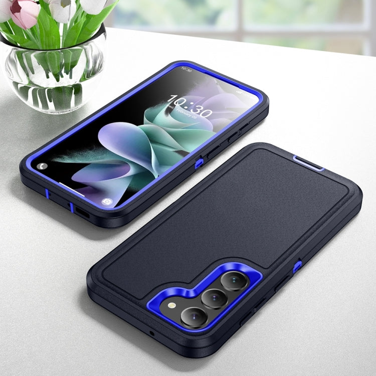 For Samsung Galaxy S24 5G / S25 5G Life Water-resistant Rugged Phone Case(Dark Blue + Royal Blue)
