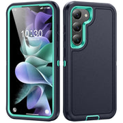 For Samsung Galaxy S24 5G / S25 5G Life Water-resistant Rugged Phone Case(Dark Blue + Light Blue)