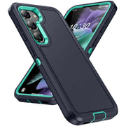 For Samsung Galaxy S24 5G / S25 5G Life Water-resistant Rugged Phone Case(Dark Blue + Light Blue)