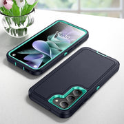 For Samsung Galaxy S24 5G / S25 5G Life Water-resistant Rugged Phone Case(Dark Blue + Light Blue)