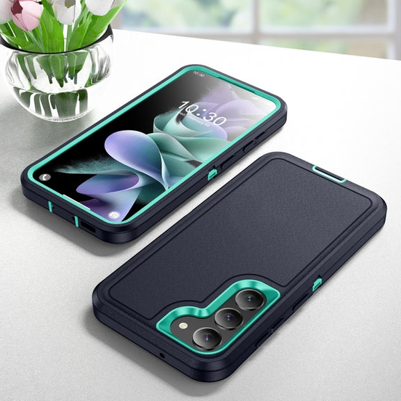 For Samsung Galaxy S24 5G / S25 5G Life Water-resistant Rugged Phone Case(Dark Blue + Light Blue)