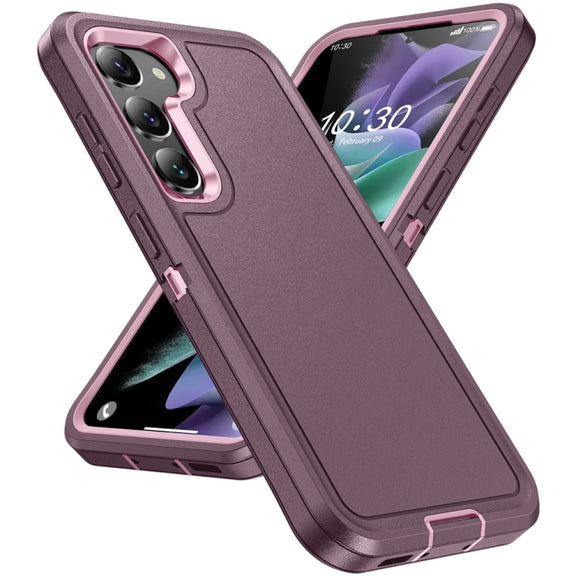 For Samsung Galaxy S24 5G / S25 5G Life Water-resistant Rugged Phone Case(Purple + Pink)