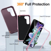 For Samsung Galaxy S24 5G / S25 5G Life Water-resistant Rugged Phone Case(Purple + Pink)