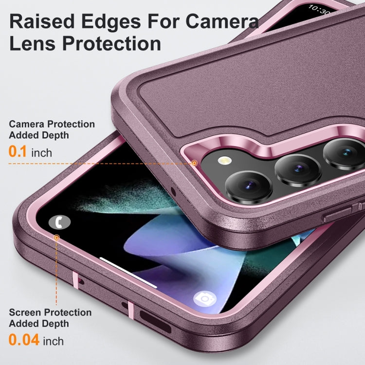 For Samsung Galaxy S24 5G / S25 5G Life Water-resistant Rugged Phone Case(Purple + Pink)
