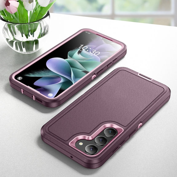 For Samsung Galaxy S24 5G / S25 5G Life Water-resistant Rugged Phone Case(Purple + Pink)