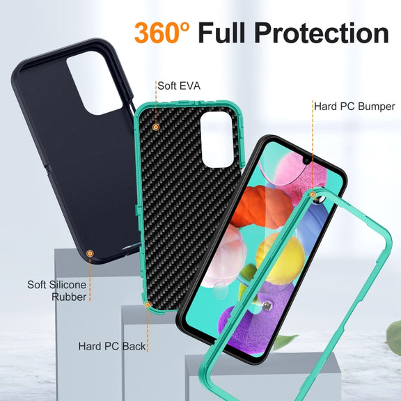 For Samsung Galaxy A15 5G Life Water-resistant Rugged Phone Case(Dark Blue + Light Blue)