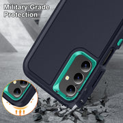 For Samsung Galaxy A15 5G Life Water-resistant Rugged Phone Case(Dark Blue + Light Blue)