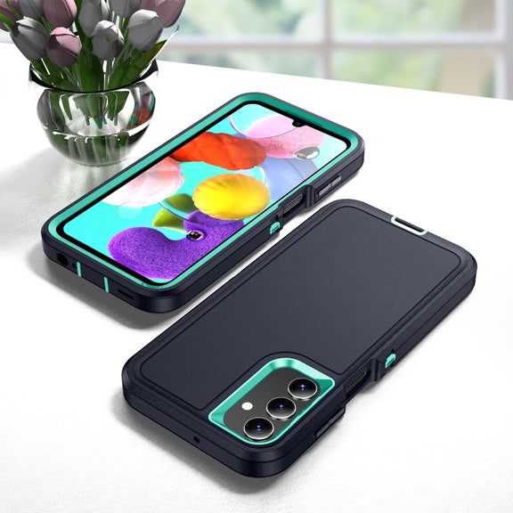 For Samsung Galaxy A15 5G Life Water-resistant Rugged Phone Case(Dark Blue + Light Blue)