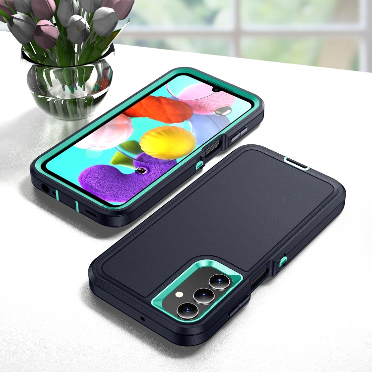 For Samsung Galaxy A15 5G Life Water-resistant Rugged Phone Case(Dark Blue + Light Blue)