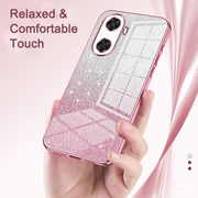 For Huawei P60 / P60 Pro Gradient Glitter Powder Electroplated Phone Case(Silver)