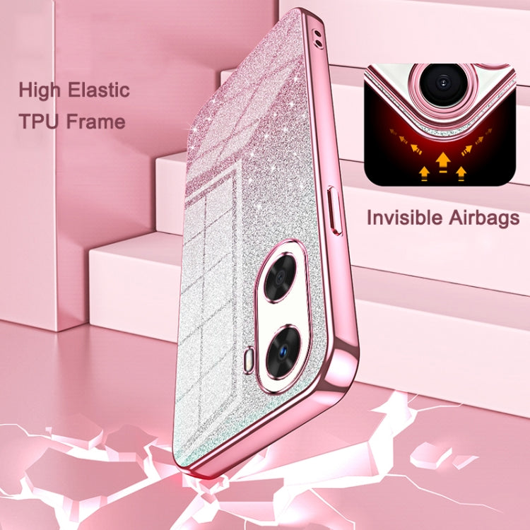 For Huawei P60 / P60 Pro Gradient Glitter Powder Electroplated Phone Case(Silver)