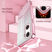 For Huawei P60 / P60 Pro Gradient Glitter Powder Electroplated Phone Case(Silver)