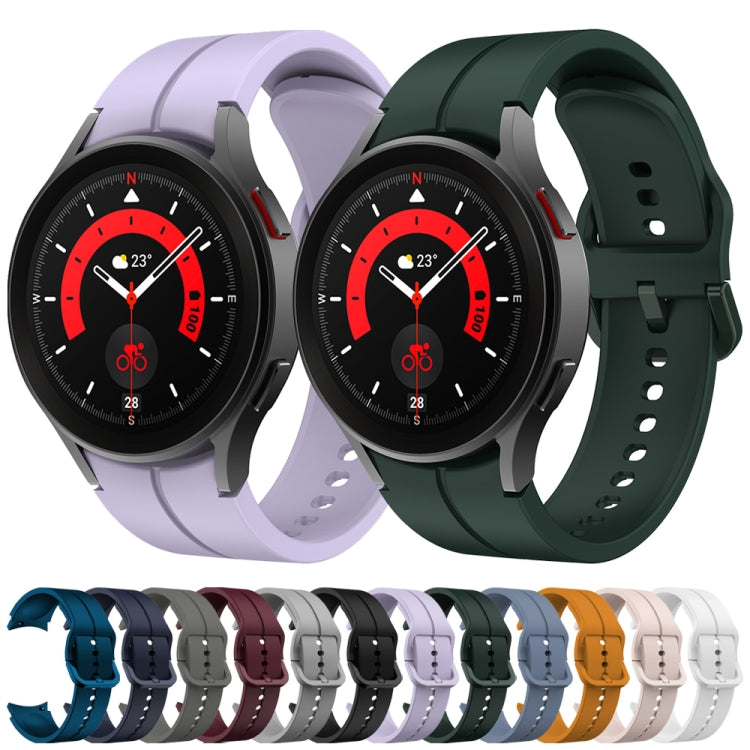 For Samsung Galaxy Watch 6 / 6 Classic Colorful Buckle Silicone Watch Band(Midnight Blue)