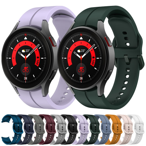 For Samsung Galaxy Watch 6 / 6 Classic Colorful Buckle Silicone Watch Band(Midnight Blue)
