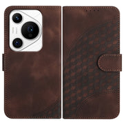 For Huawei Pura 70 Pro/70 Pro+ YX0060 Elephant Head Embossed Phone Leather Case with Lanyard(Coffee)