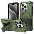 For iPhone 15 Pro MagSafe Holder Armor PC Hybrid TPU Phone Case(Army Green) - iPhone 15 Pro Cases by PMC TechLife | Online Shopping South Africa | PMC TechLife