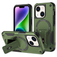 For iPhone 14 MagSafe Holder Armor PC Hybrid TPU Phone Case(Army Green) - iPhone 14 Cases by PMC TechLife | Online Shopping South Africa | PMC TechLife
