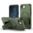 For iPhone 16e Armor Magsafe Holder PC Hybrid TPU Phone Case(Army Green) - iPhone 16e Cases by PMC TechLife | Online Shopping South Africa | PMC TechLife | Buy Now Pay Later Mobicred