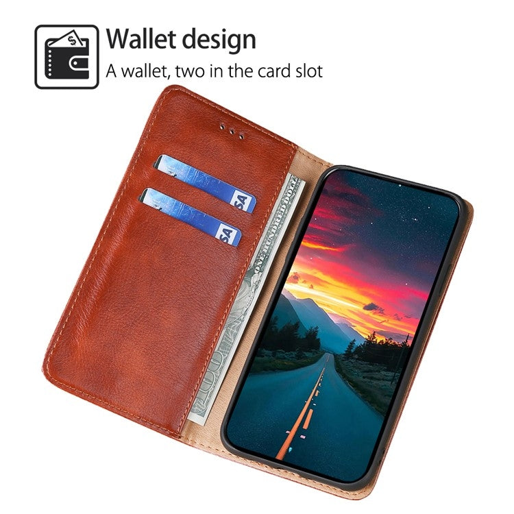 For Huawei Pura 70 Gloss Oil Solid Color Magnetic Leather Phone Case(Brown)
