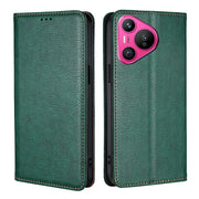 For Huawei Pura 70 Gloss Oil Solid Color Magnetic Leather Phone Case(Green)