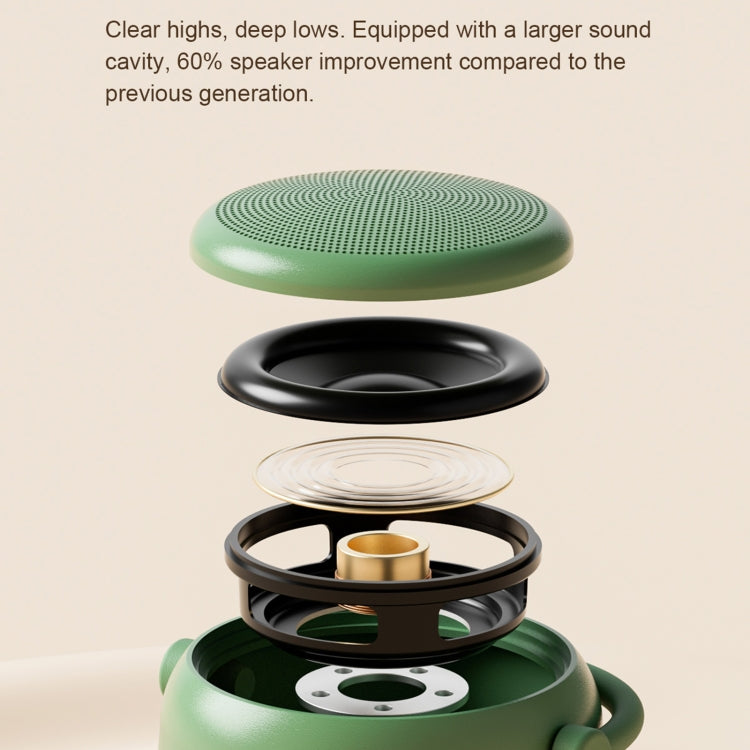 EWA A20 Mini Bluetooth Bass Radiator Metal Speaker(Green)