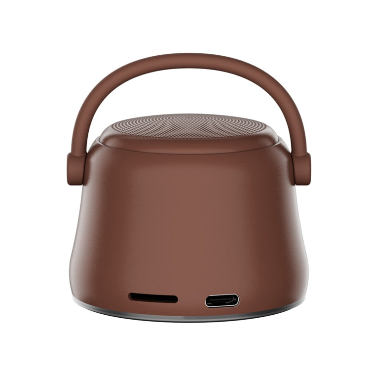 EWA A20 Mini Bluetooth Bass Radiator Metal Speaker(Brown)