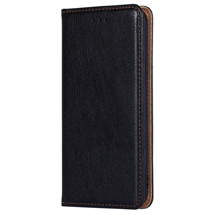 For Honor Magic6 Pro Gloss Oil Solid Color Magnetic Leather Phone Case(Black)