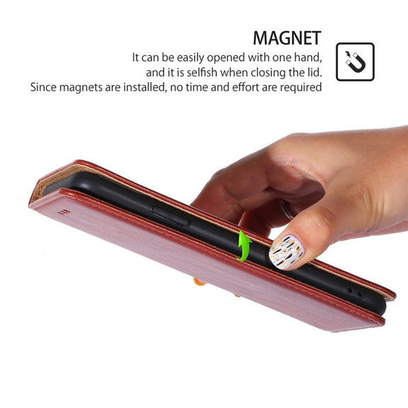 For Honor Magic6 Pro Gloss Oil Solid Color Magnetic Leather Phone Case(Brown)