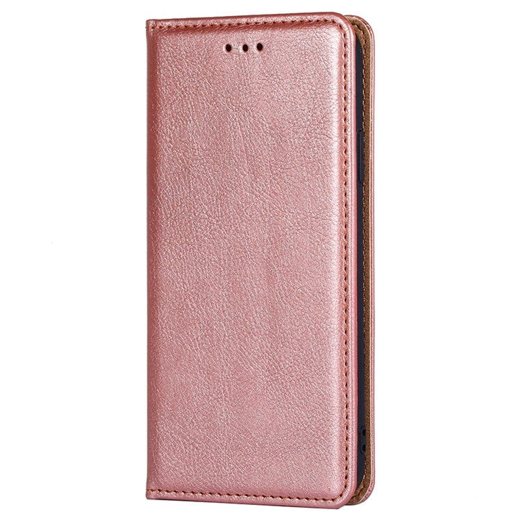 For Honor Magic6 Pro Gloss Oil Solid Color Magnetic Leather Phone Case(Rose Gold)