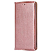 For Honor Magic6 Pro Gloss Oil Solid Color Magnetic Leather Phone Case(Rose Gold)